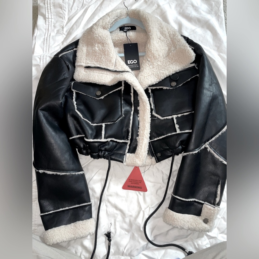 Leather Sherpa Jacket